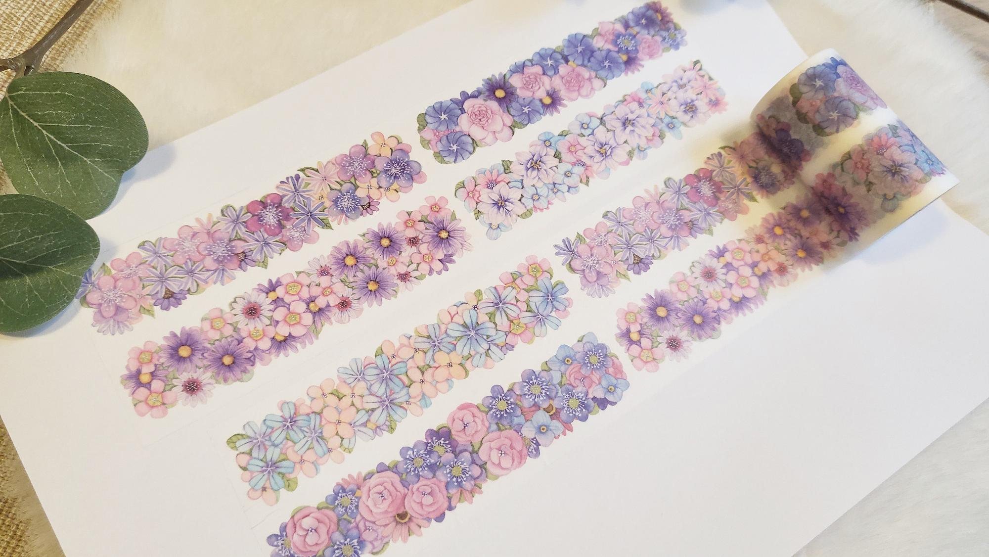 Design Washi Tape Blumen Bordüre